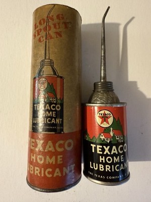 Texaco Handy Oiler oil can THE TEXAS COMPANY Home Lubricant 3oz
