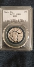 2003 1/2 ounce platinum Liberty coin 3300.00 per troy oz