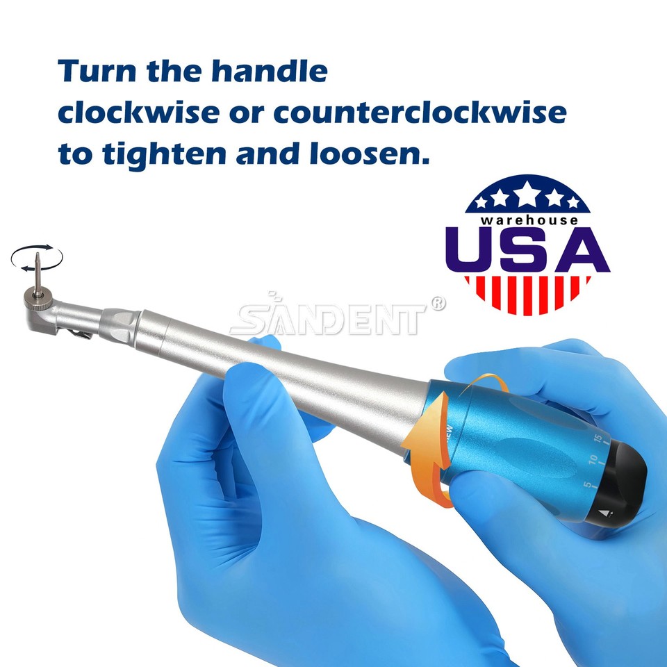 Universal Dental Implant Kit Torque Wrench Contra Angle & 16pcs Drivers ...