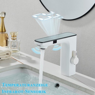 Touchless Bathroom Sink Faucet Automatic Motion Sensor Vanity Faucet Single Hole