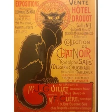 Lithograph poster titled 'Collection du Chat Noir'  Théophile-Alexandre Steinlen