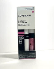 Covergirl Outlast Illumina All-Day Lipcolor and Topcoat 750 Luminous Lilac New