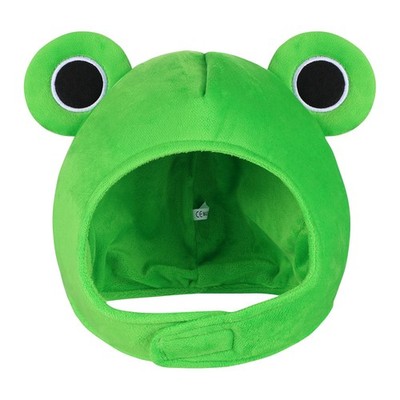 Amosfun Plush Frog Hat Adult, Funny Plush Animal Hat with Big Eyes, Cute Frog Co