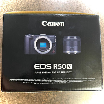 Canon EOS R50 V Black Mirrorless Camera w/ RF-S 14-30mm f/4-6.3 IS STM PZ