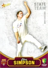2009/2010 Select Cricket Australia Card #82 - Chris Simpson - QLD - STATE TEAM