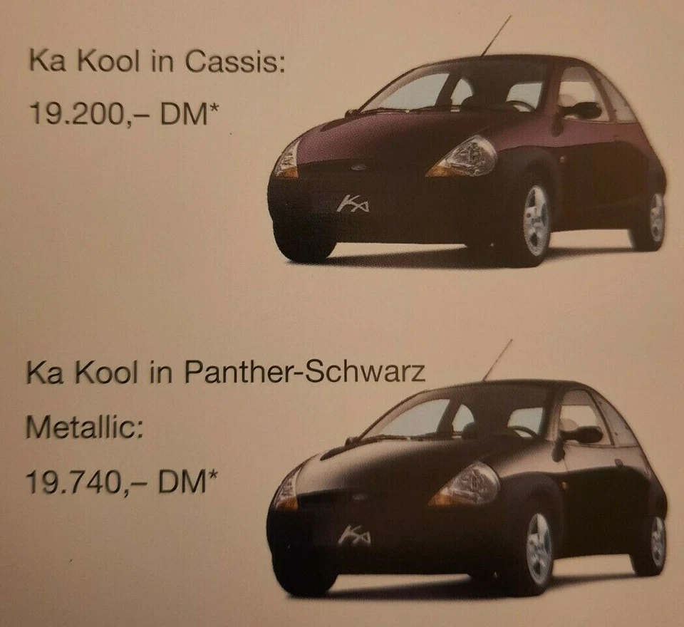 FORD KA KOOL car sales brochure. Auto literature prospekt / catalog. German text - Image 4 of 4