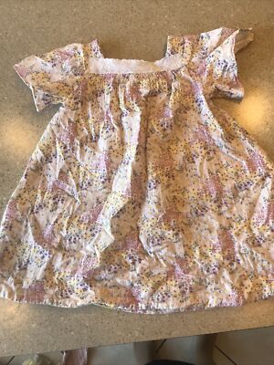 designer bonton girls dress size 4 spring summer so fresh!! purple yellow  floral | eBay