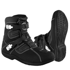 Mens Motorbike Motorcycle Riding Boots Waterproof Leather Touring Shoes Armoured