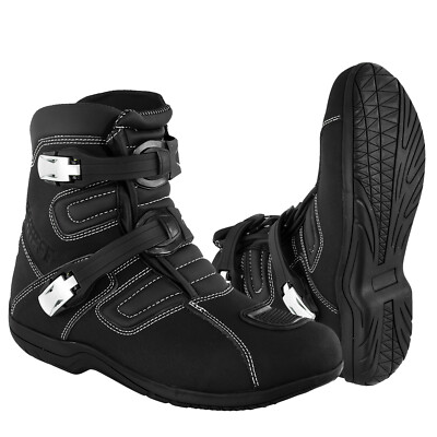 Herren Motorrad Motorrad Reitstiefel Wasserdicht Leder Touren Schuhe Gepanzert