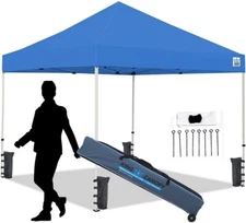 King Canopy Festival 10-Feet by 10-Feet Instant Pop up Canopy with Weight Bags