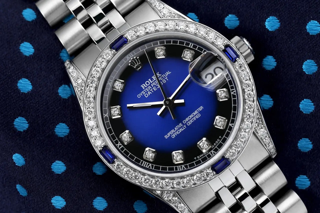 Rolex Datejust Blue Vignette Diamond Steel