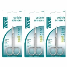 Pack of (3) New Trim Professional Quality Stainless Steel Cuticle Scissors