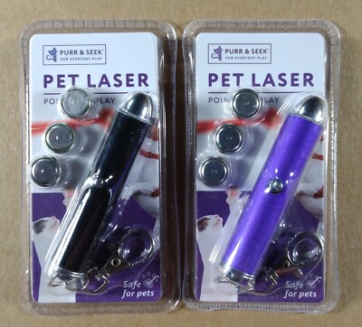 Purr & Seek PET LASER Cat Animal Toy LOT OF 2 New-Sealed