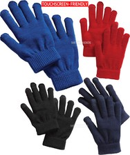 Mens Ladies Warm Everyday Gloves Touchscreen Friendly Winter Fall S/M, L/XL NEW 