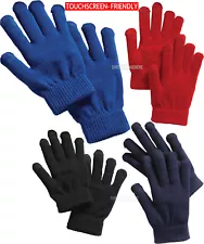 Mens Ladies Warm Everyday Gloves Touchscreen Friendly Winter Fall S/M, L/XL NEW!