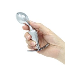 Metal Steel P-spot Anal Butt Plug Prostate Massager Probe Sex-toys for Men
