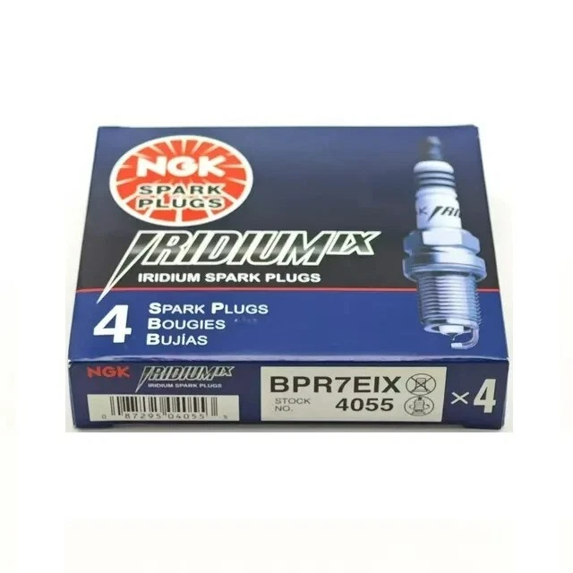 4 pc NGK 4055 BPR7EIX Iridium IX Spark Plugs for XS62DP XS62 WR5DS W5DPX cf - Image 2 of 2