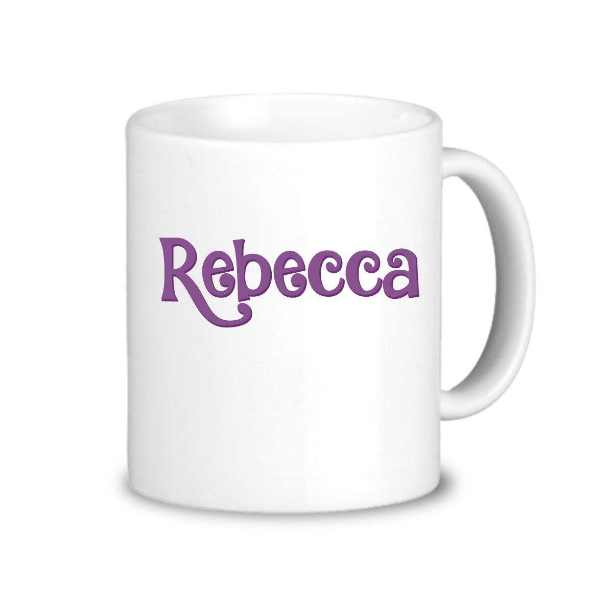Name Personalized Mug Lavender Wording Name Drinkware Cup Violet Purple Simple