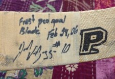 #10 Autographed & Dated Game Used Sherwood Hockey Stick Broken Memorabilia 