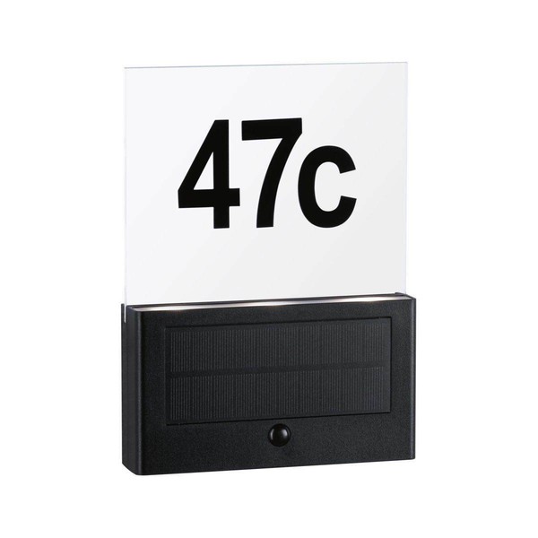 Paulmann Outdoor Solar Led Hausnummernleuchte Neda, Bewegungsmelder, IP44, 3000K-image
