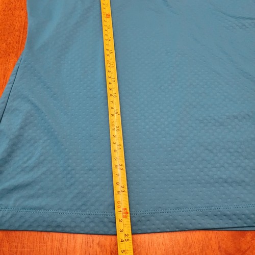 Nike Tour Preformance Womens Polo Shirt Size Large Golf Dri Fit Blue Textured - Picture 6 of 9