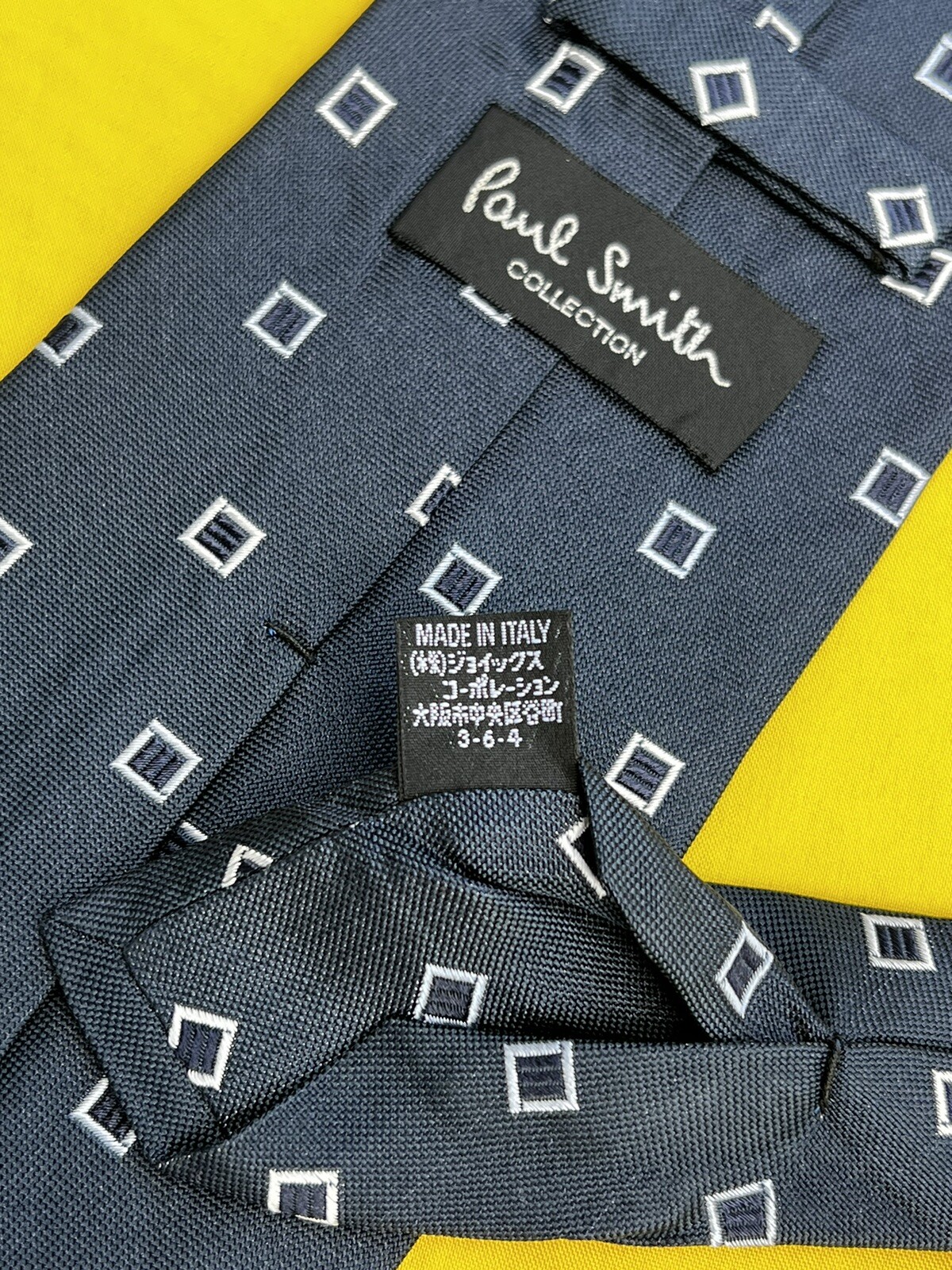 Authentic PAUL SMITH Solid Plaids Design On Navy … - image 8