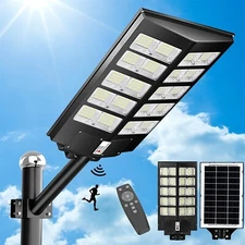 2000W Commercial LED Outdoor Dusk to Dawn Solar Street Light Road Area Lamp