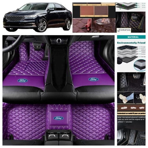 For Ford Taurus 2010-2019 Car Floor Mats PU Leather Waterproof Custom Carpets - Picture 17 of 36