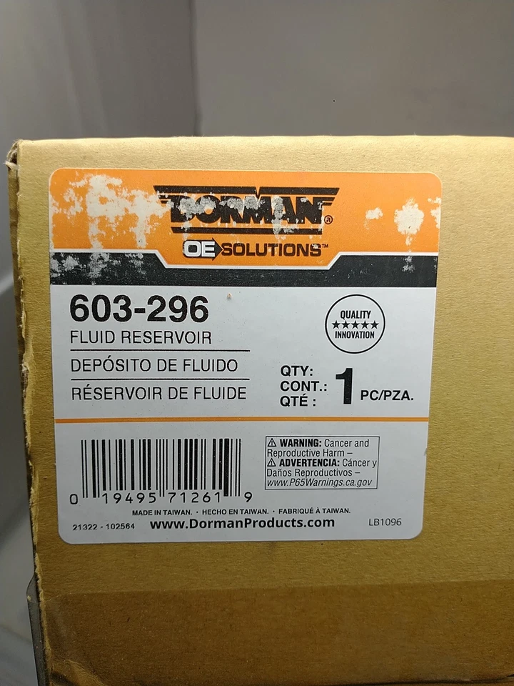 Depósito de líquido de lavadora delantera Dorman 603-296 para Dodge Chrysler Select 2006-2007 Foto 3 de 4