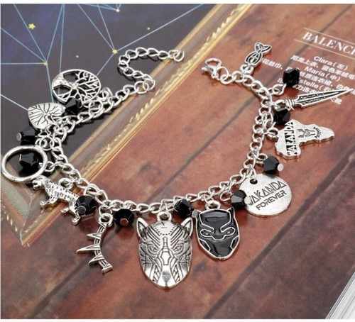 Avengers Black Panther Alloy Charm Bracelet - Picture 2 of 4