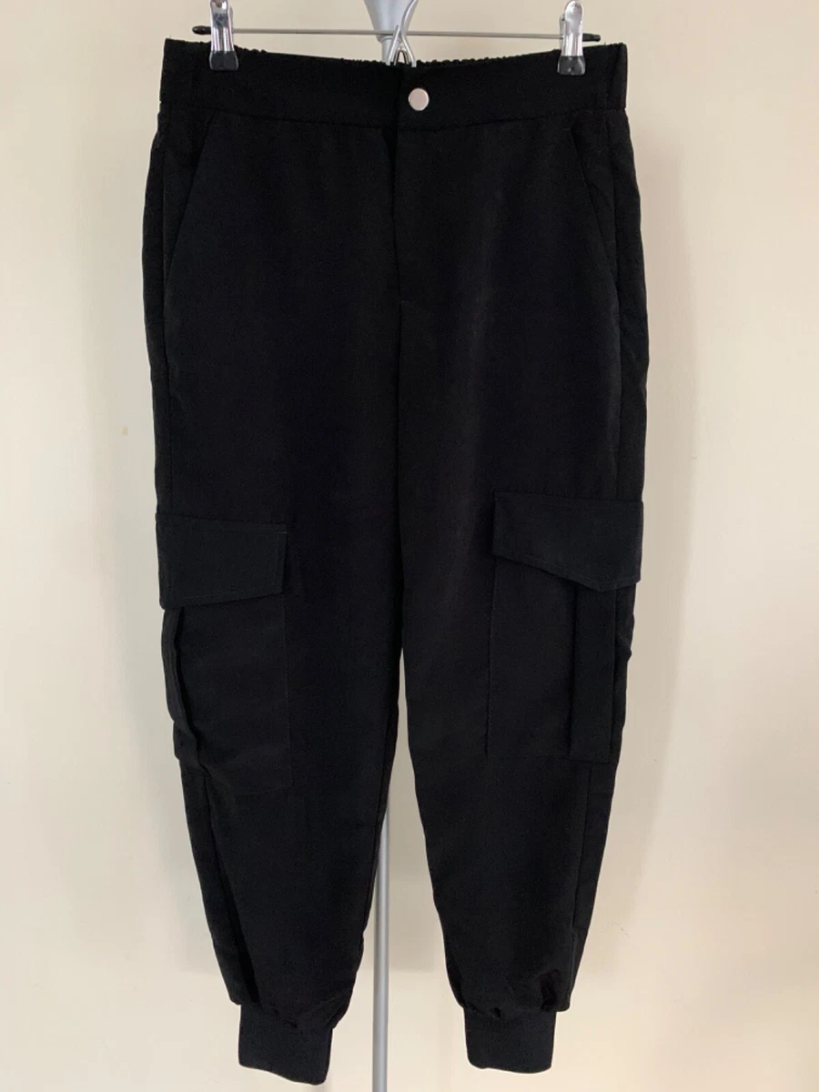 Zara black store cargo trousers
