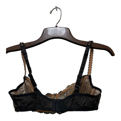 グレー2 38C 154191-093 Black/Nude Sheer Lace Victorias Secret Bra Demi