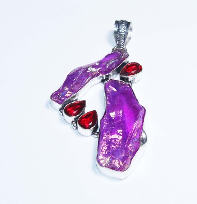 Sun Shine Druzy Garnet Handmade Gemstone Pendant Jewelry Pendant Size 3 Inches