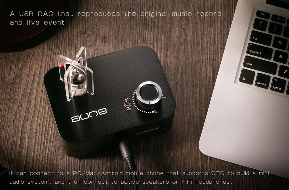 AUNE T1 SE (MK3) Tube USB DAC Headphone AMP 24bit 192KHz DSD ECC88 SILVER - Image 4 of 4