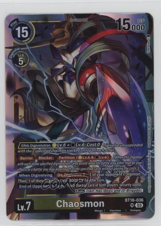2024 Digimon Card Game - Beginning Observer (BT16) SR Chaosmon #BT16-036