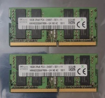 SK Hynix PC4-19200 PC4 2400T 32GB 2x16GB DDR4 2RX8 2400MHz 260pin Laptop Arbeitsspeicher