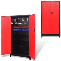 Werkzeugschrank 2 TüRen Werkstattschrank Stahlschrank Metallschrank Vidaxl