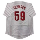 Autographed/Signed Rob Thomson Philadelphia Pinstripe Jersey Beckett BAS COA — photo 1