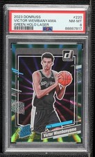 2023-24 Panini Donruss Rated Rookie Holo Green Laser Victor Wembanyama PSA 8 3nn