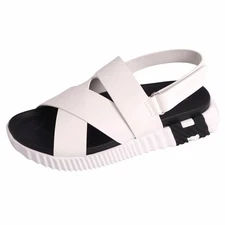 Hermes Sandals 2022 Electric Leather Strap Shoes Men's 41 Used MOLO-0