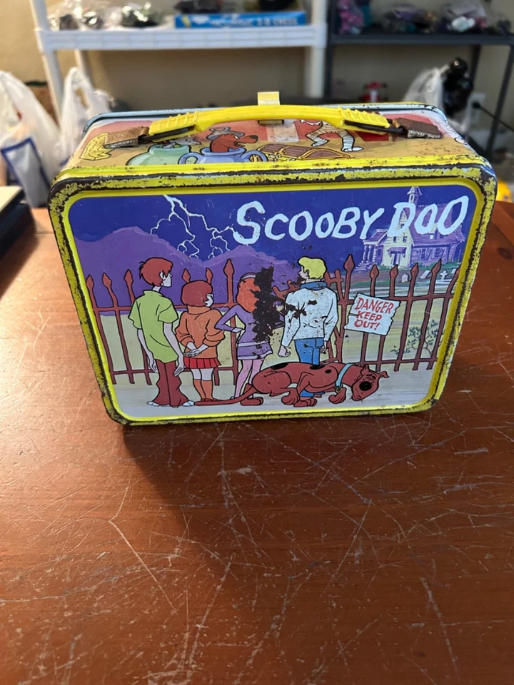 复古 1973 年 Scooby Doo 金属午餐盒 King-Seeley...无保温瓶... — 第 3/4 张图片