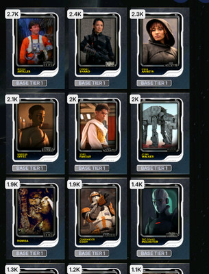 Topps Star Wars Card Trader x1000 Base Tier 1 2025 (CHECK DESCRIPTION) DIGITAL