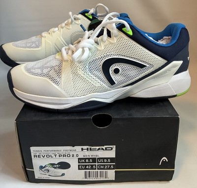 NEW w/ box Head Men's Revolt Pro 2.0 Tennis Shoes Size 9.5 White-Blue