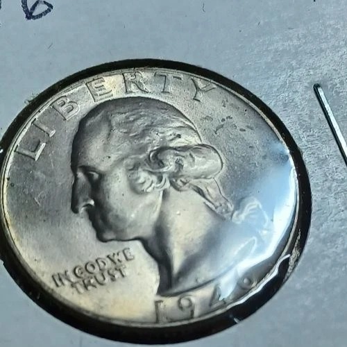 1946 US Washington SILVER Quarter! "Philadelphia" Mint! Choice Unc Old US Coin!