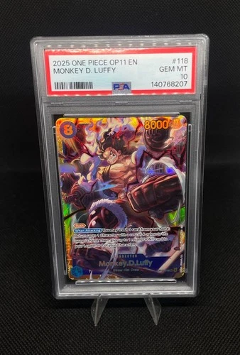 PSA 10 Monkey D. Luffy OP11-118 One Piece Card Game 2025 GEM MINT #118