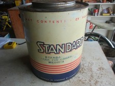 Vintage Empty 25 lb Rare style Standard Oil Grease can Lot 26-50-CH