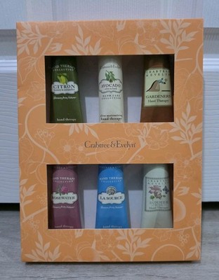 CRABTREE & EVELYN HANDTHERAPIE GESCHENKSET - 6 x 25g - CREME FEUCHTIGKEITSCREME - AVOCADO 