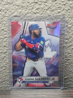 ✨️🚨SUPER RARE-2025 Bowman's Best RED /5- Vladimir Guerrero Jr. Refractor!!✨️🚨