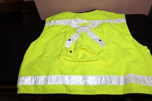 Seco 8063 ANSI/ISEA 107-2010 Hi-Vis Yellow Surveyor Utility Vest Size 66 - J image 3