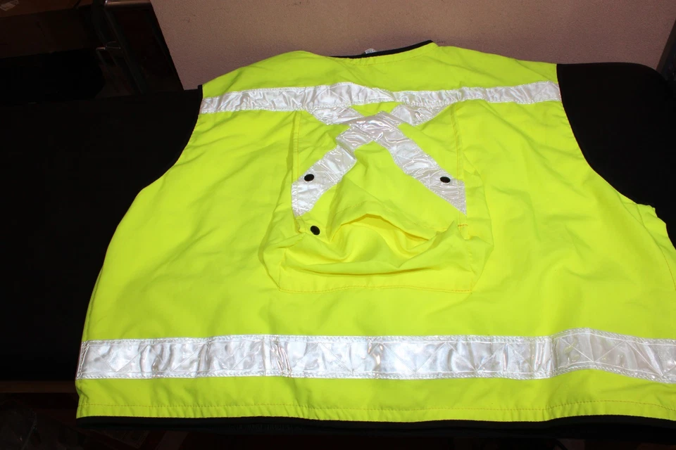 Chaleco utilitario Seco 8063 ANSI/ISEA 107-2010 amarillo de alta visibilidad topógrafo talla 66 - J Foto 3 de 4